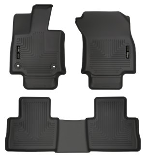 Toyota RAV4 Floor Mats - Front + 2nd Seat - Husky Liners - Weatherbeater - Black - 2019